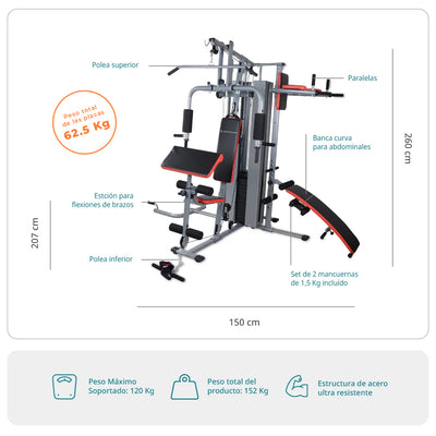 Home Gym Estación Multifuncional HM-320 Pro