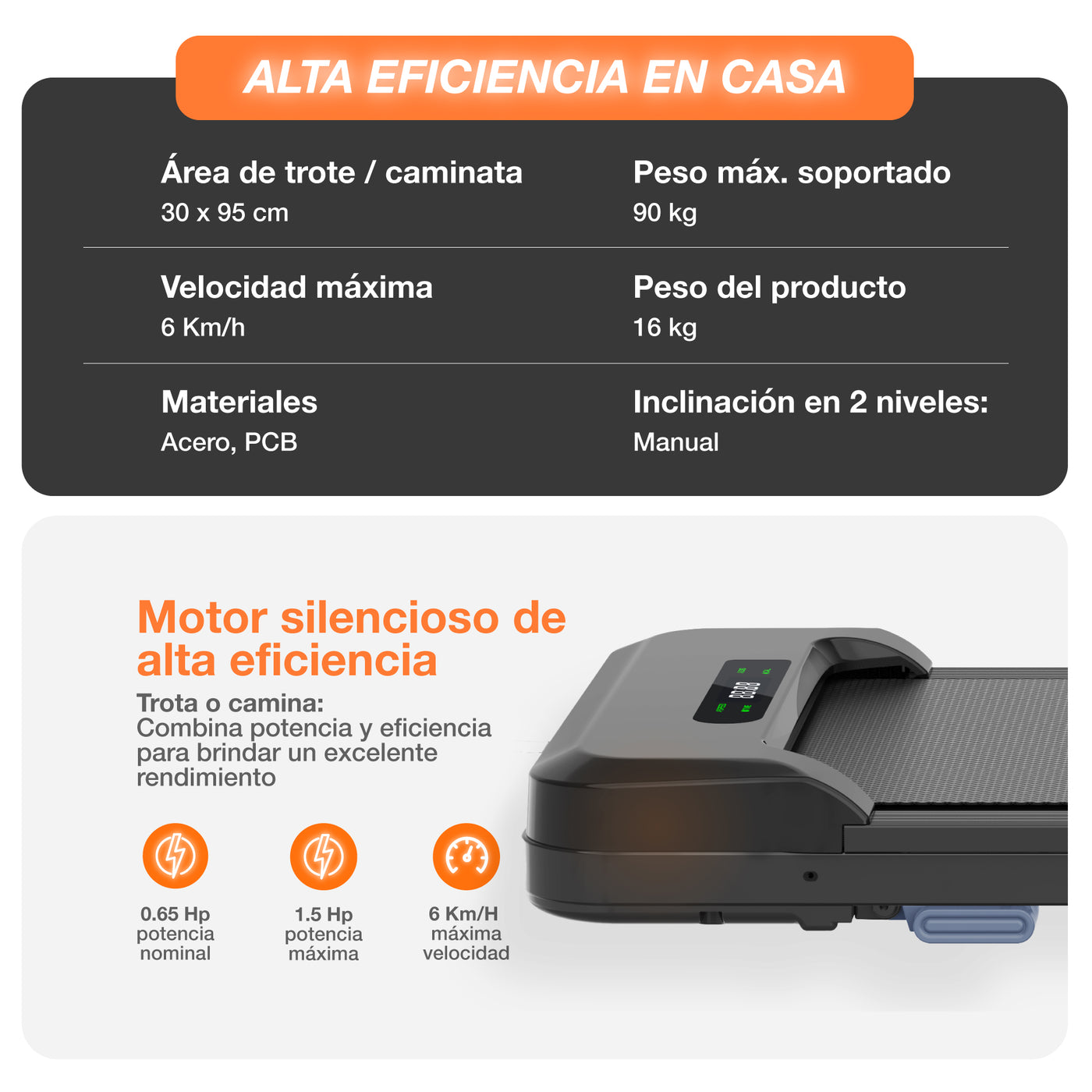 Caminadora Eléctrica Compacta W6