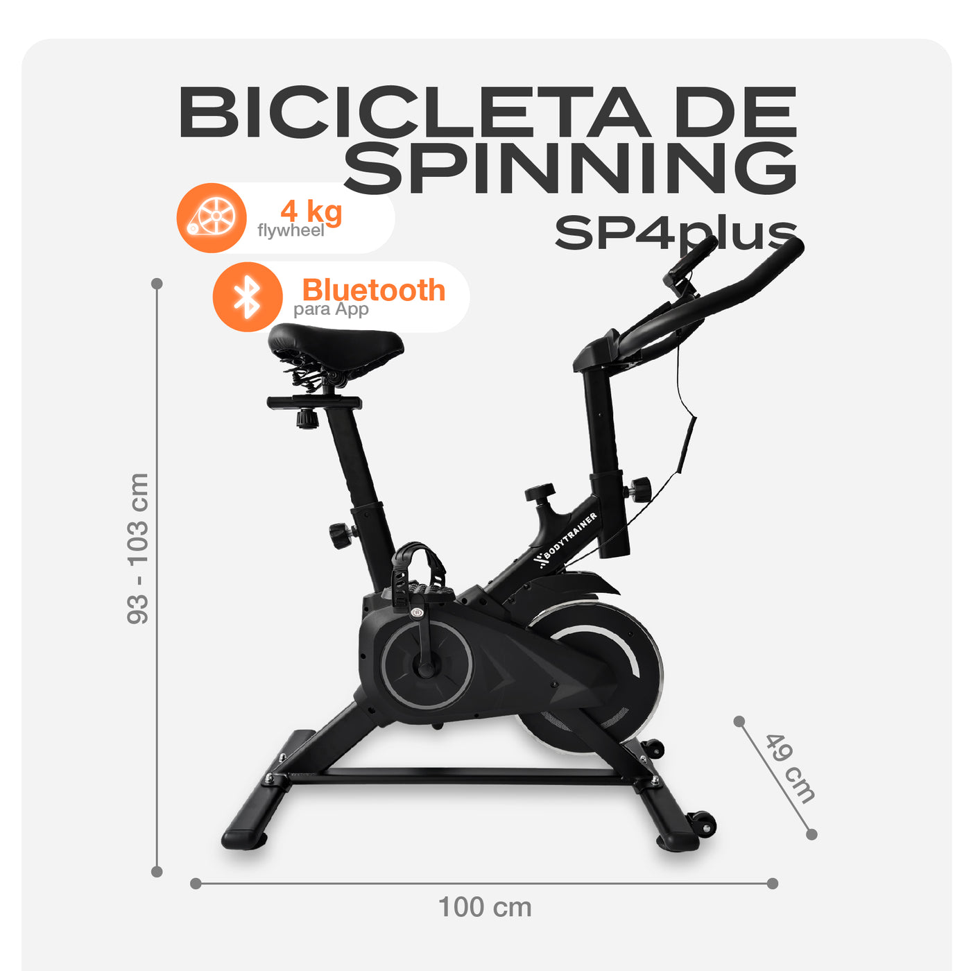 Bicicleta de Spinning Compacta SP4PLUS