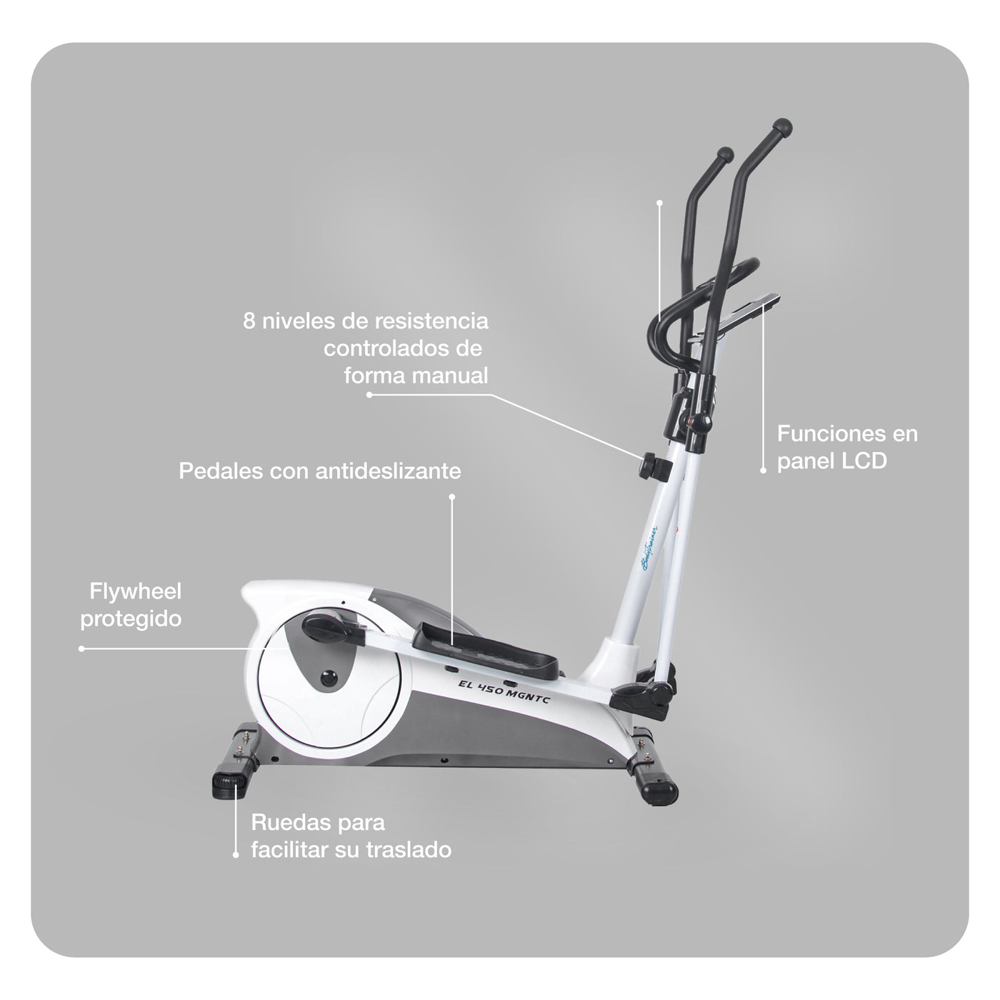 Elíptica Magnética El 450 Mgntc Con 8 Niveles