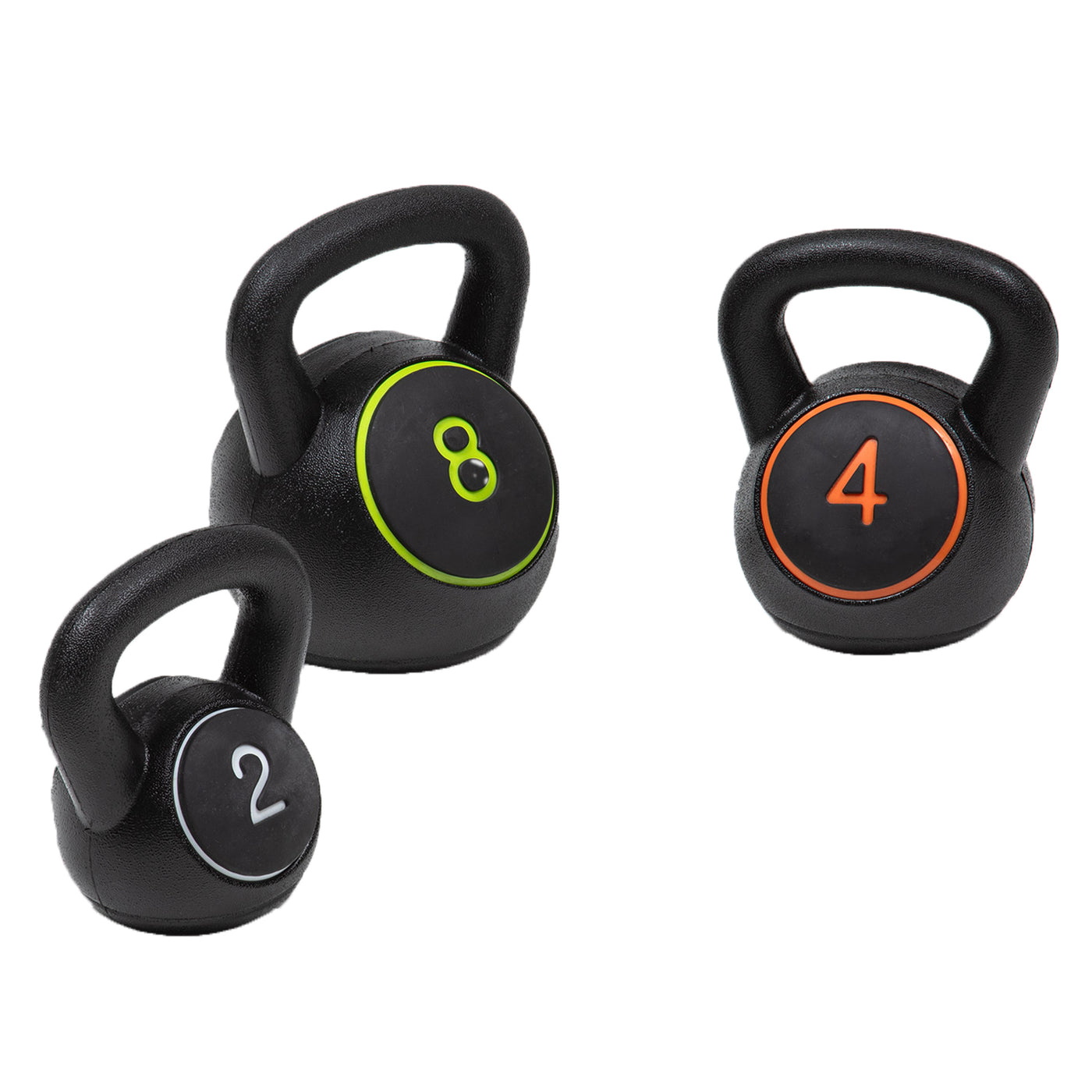 Set 3 Pesas Rusas Kettlebell 2 / 4 / 8 Kg