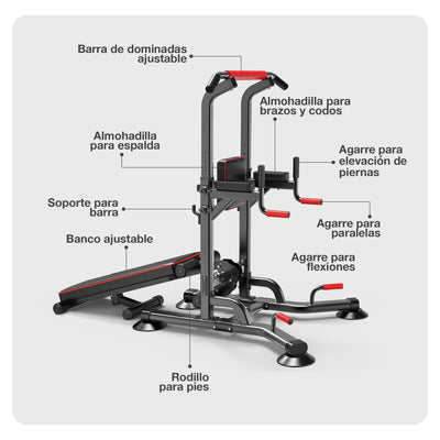 Estación Multifuncional Em 200 Gimnasio En Casa