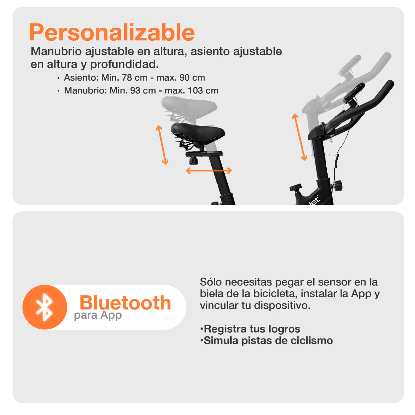 Bicicleta de Spinning Compacta SP4PLUS