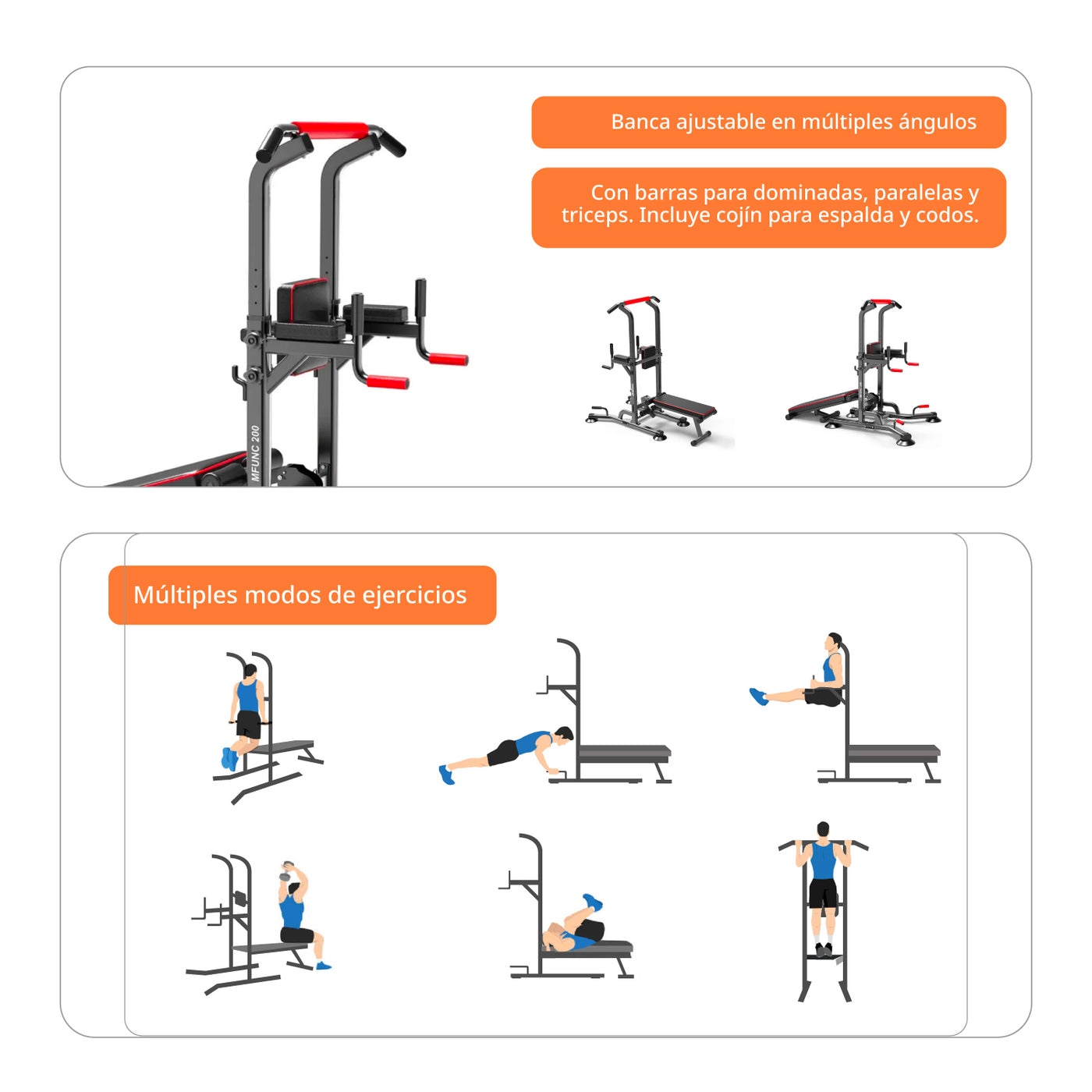 Estación Multifuncional Em 200 Gimnasio En Casa