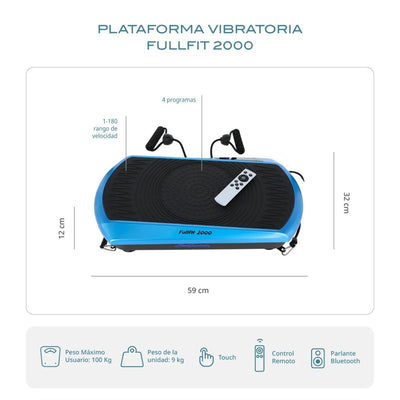 Plataforma Vibratoria Fullfit 2000 Con Bluetooth