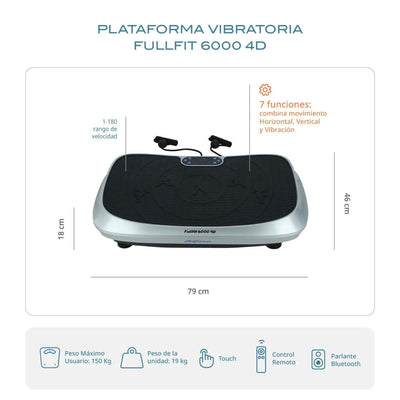 Plataforma Vibratoria Fullfit 6000 Con Bluetooth