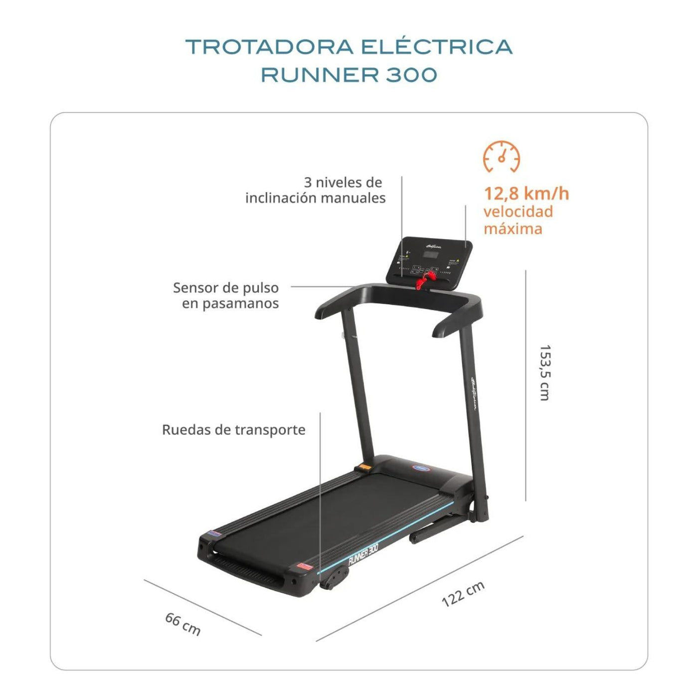 Trotadora Eléctrica Runner 300 Con Bluetooth