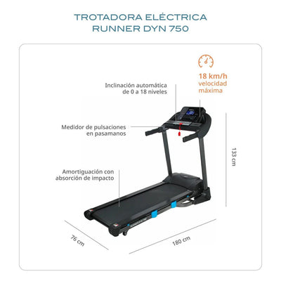 Trotadora Eléctrica Runner Dyn 750 C/app Fitshow