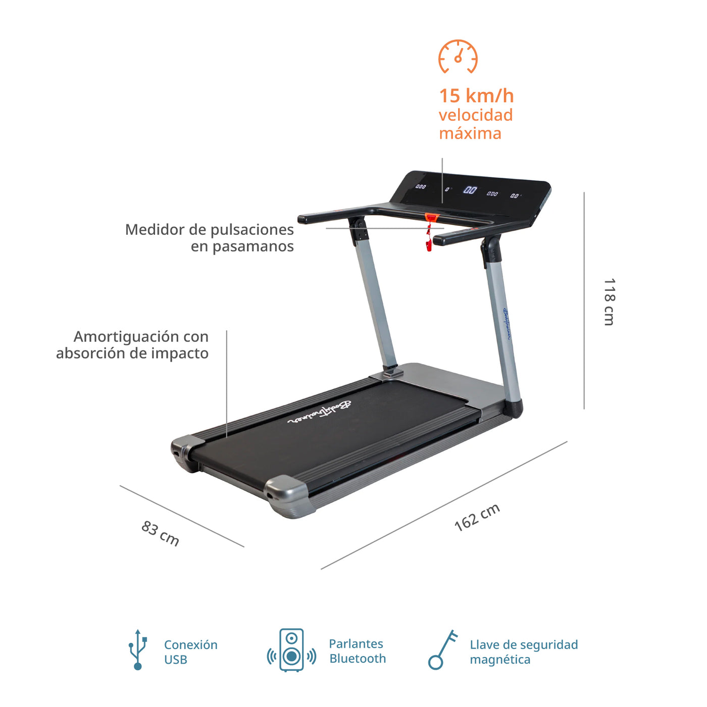 Trotadora Eléctrica Runner Dyn 650 Con App Zwift