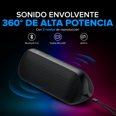 Parlante Inalámbrico Waterproof con Bluetooth