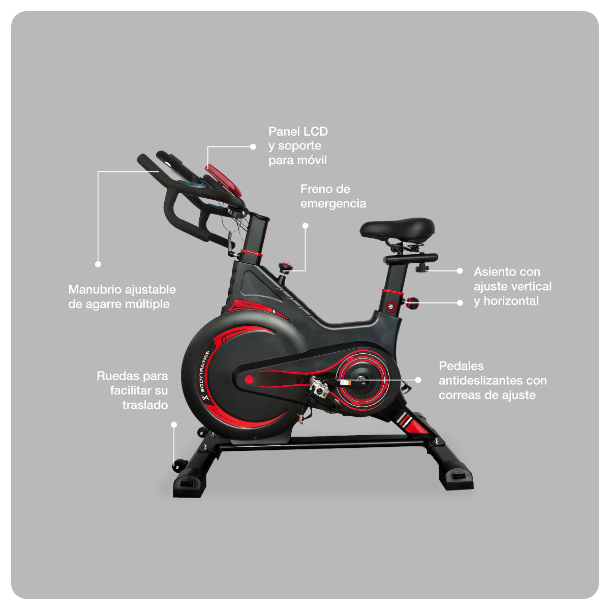 Bicicleta de Spinning Magnética 5Kg MG5