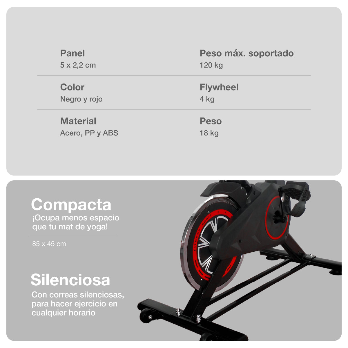 Bicicleta de Spinning Compacta 4Kg SP4