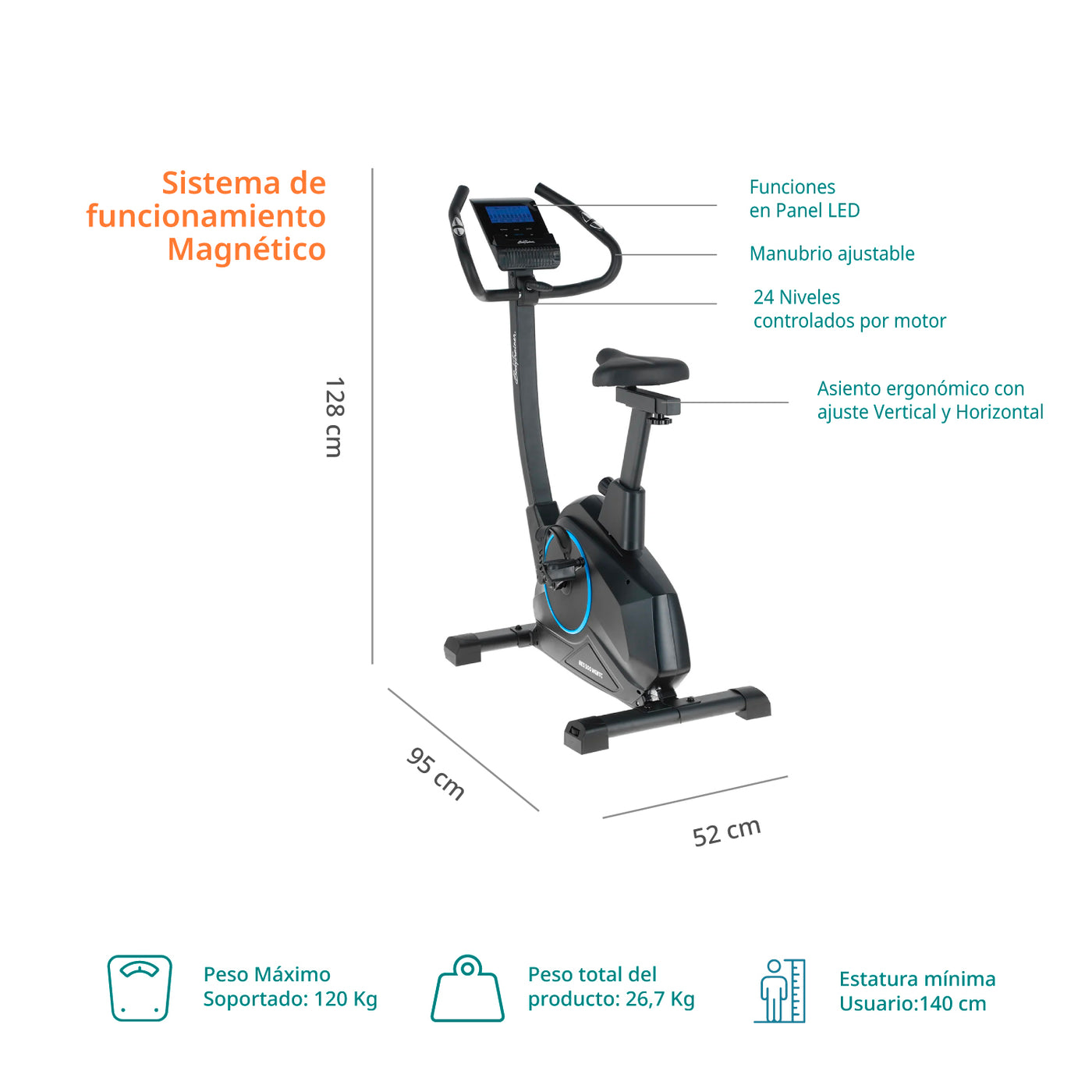 Bicicleta Estática Bes 500 Mgntc Magnética