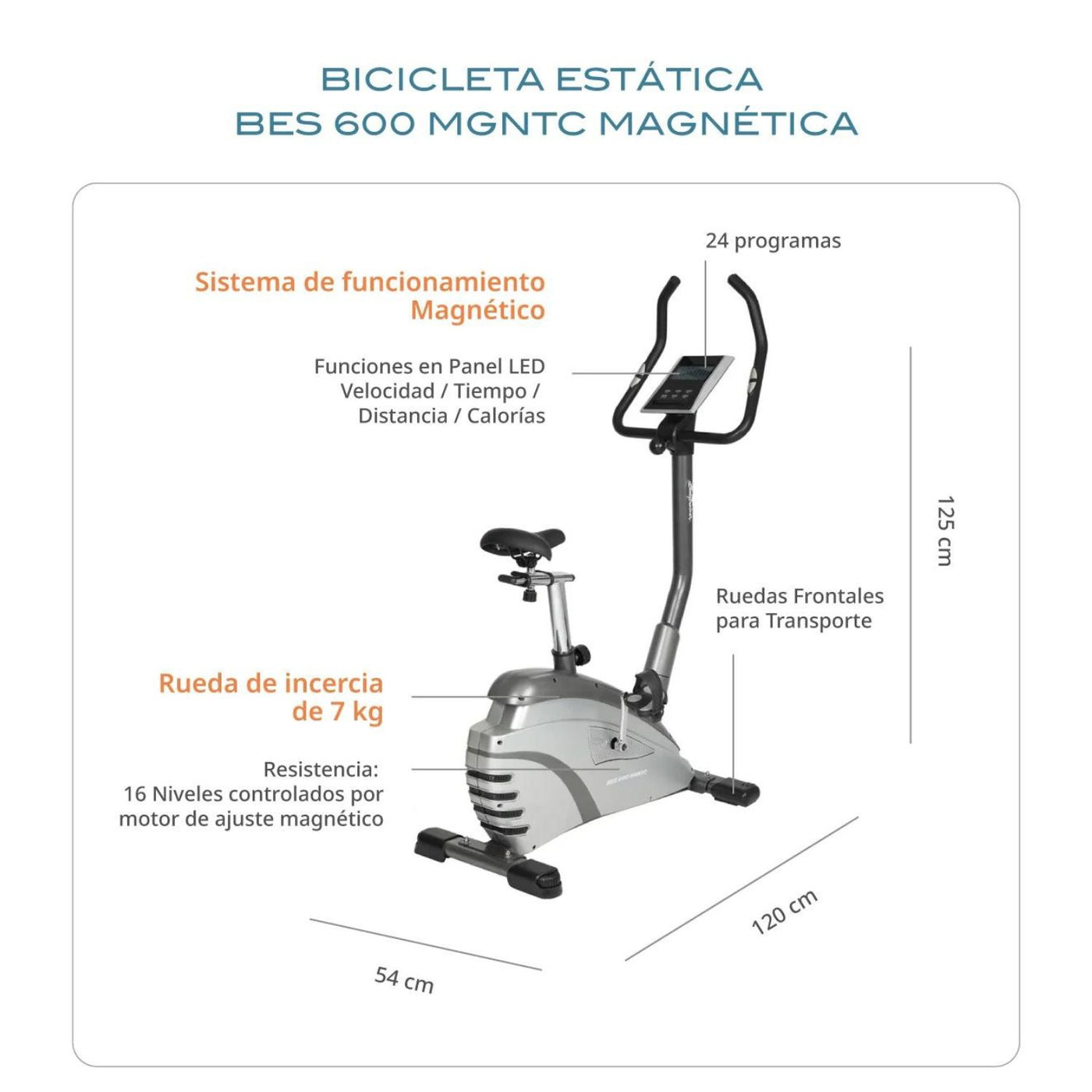 Bicicleta Estática Bes 600 Mgntc Magnética