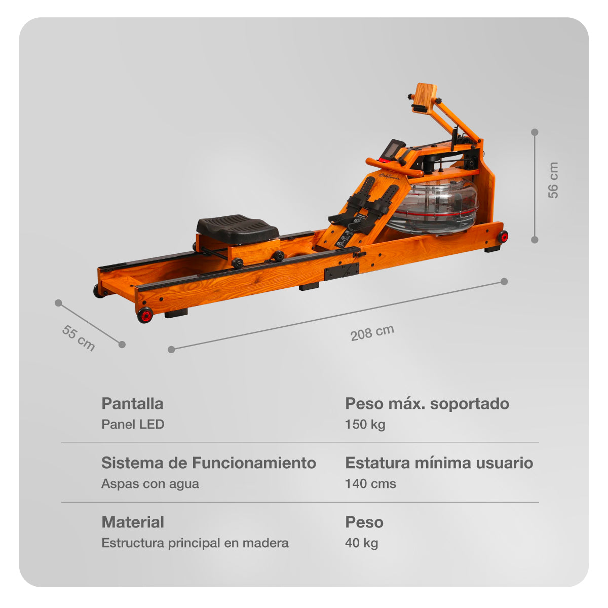 Remadora Bogadora De Agua Rw Elt 600wd Plegable