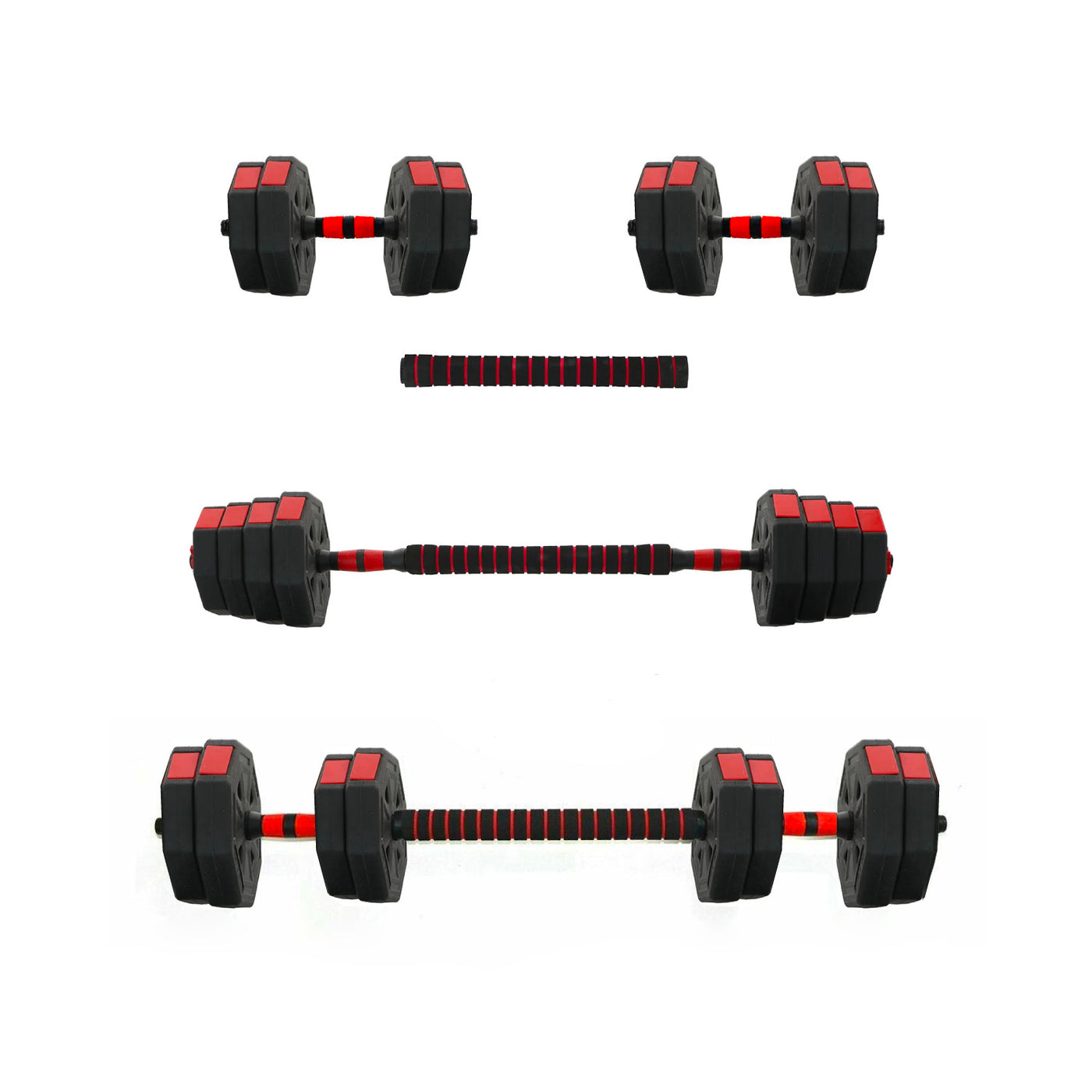 Set Mancuerna Hexagonal Ajustable 30 KG